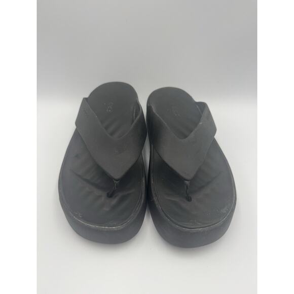 Womens CROCS GETAWAY PLATFORM FLIP FLOPS 209410-001 BLACK US W 8 - Picture 2 of 6